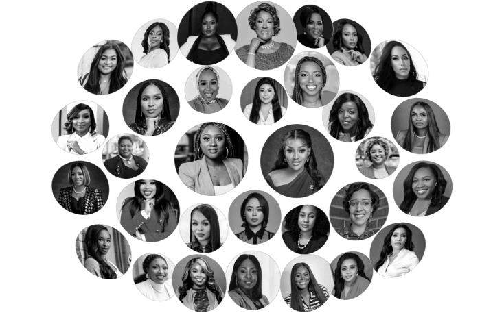 a globe of women